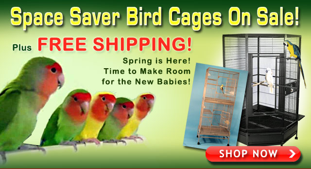 Space Saver Bird Cages On Sale! Plus FREE SHIPPING!